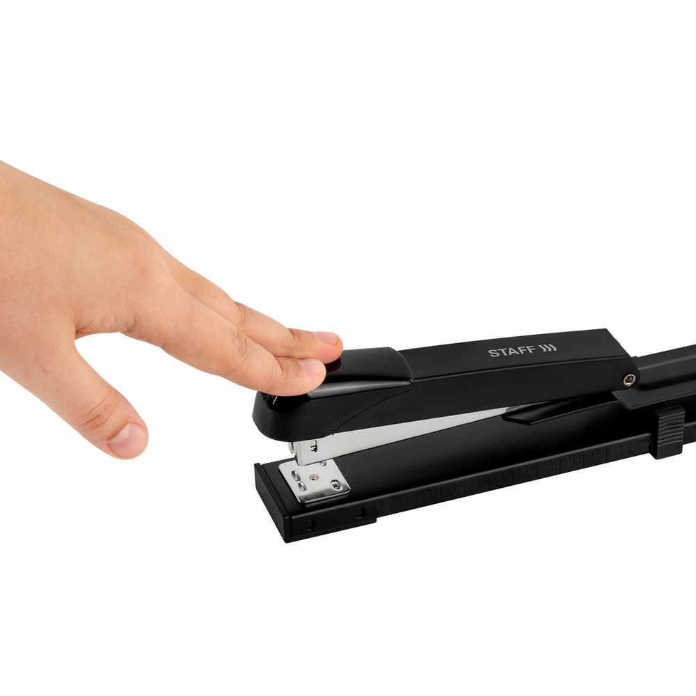 Степлер брошюровочный №24/6, 26/6 STAFF "Manager", до 25 листов, черный