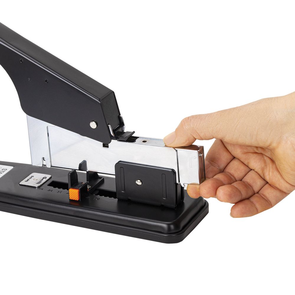 Степлер МОЩНЫЙ №24/6-23/24 металлический STAFF "HEAVY DUTY ECO", до 200 листов, черный