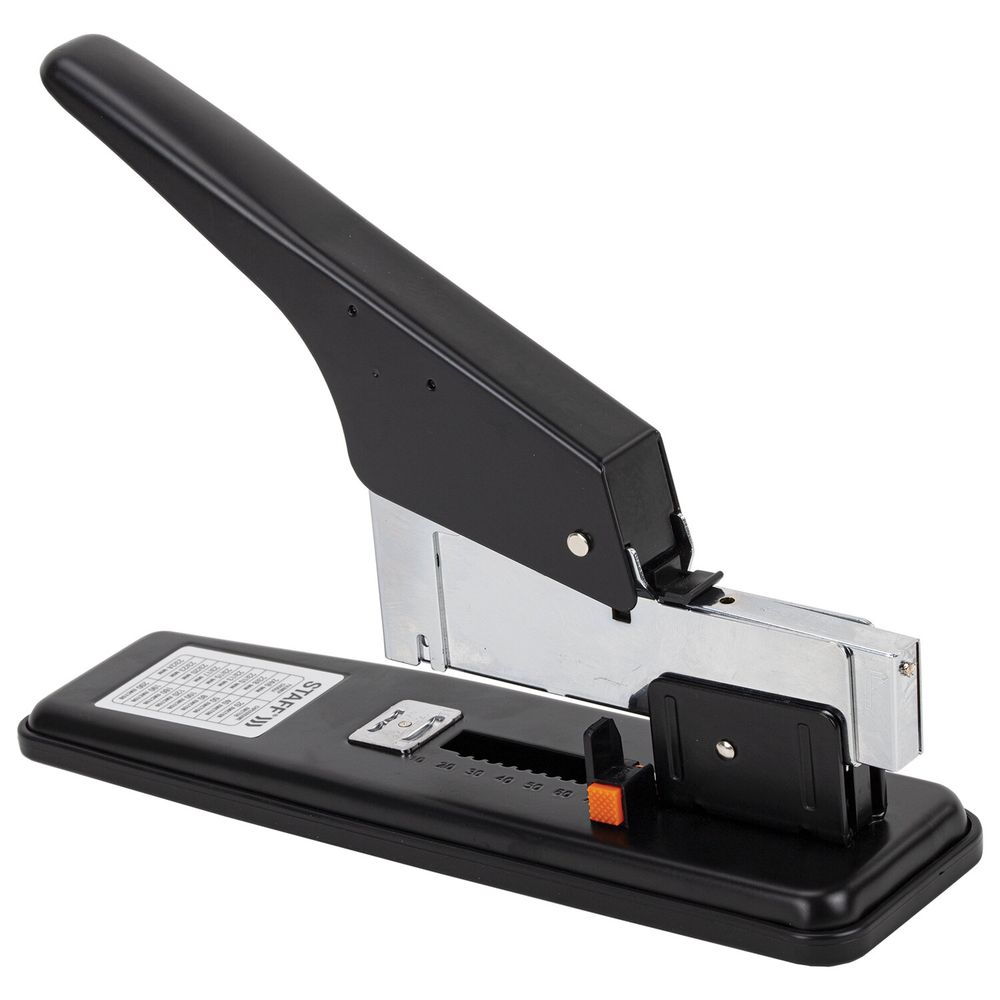 Степлер МОЩНЫЙ №24/6-23/24 металлический STAFF "HEAVY DUTY ECO", до 200 листов, черный