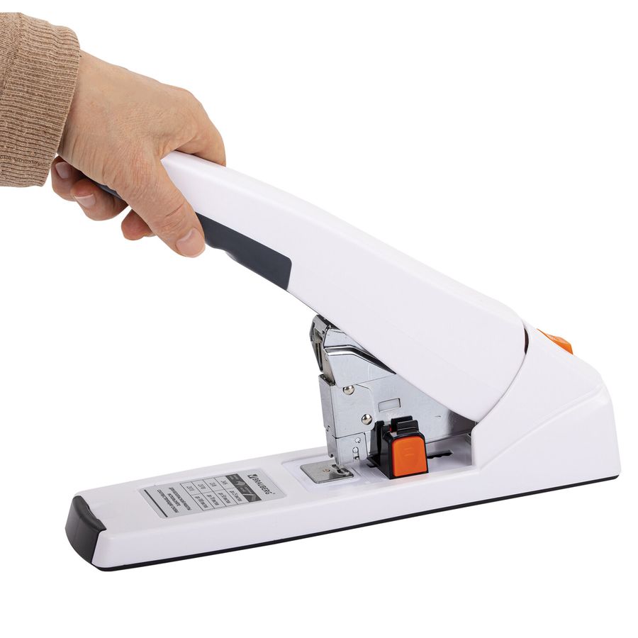 Степлер ЭНЕРГОСБЕРЕГАЮЩИЙ МОЩНЫЙ № 24/6 - 23/13 BRAUBERG "ONE MOMENT", до 100 листов БЕЗ УСИЛИЙ