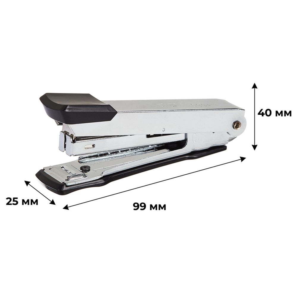 Степлер 10 листов 8208 №10, черный