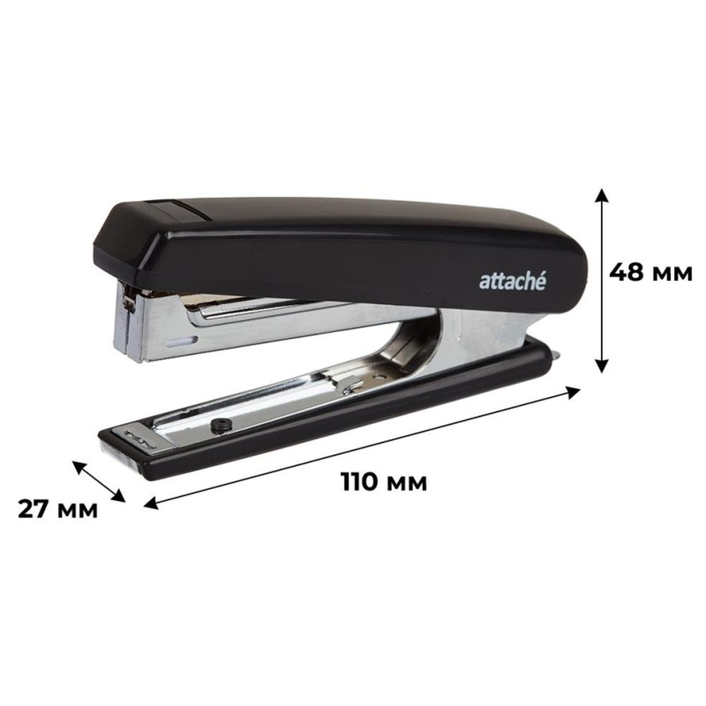 Степлер Attache 8209, до 12 листов, №10, черный