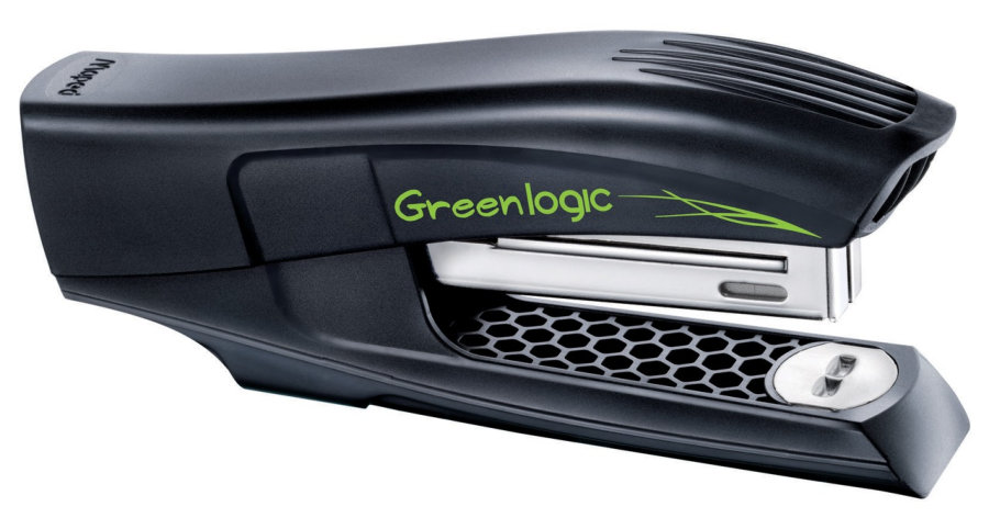 Степлер 20/25 листов MAPED GREENLOGIC 24/6 и 26/6, черный, короб с подвесом