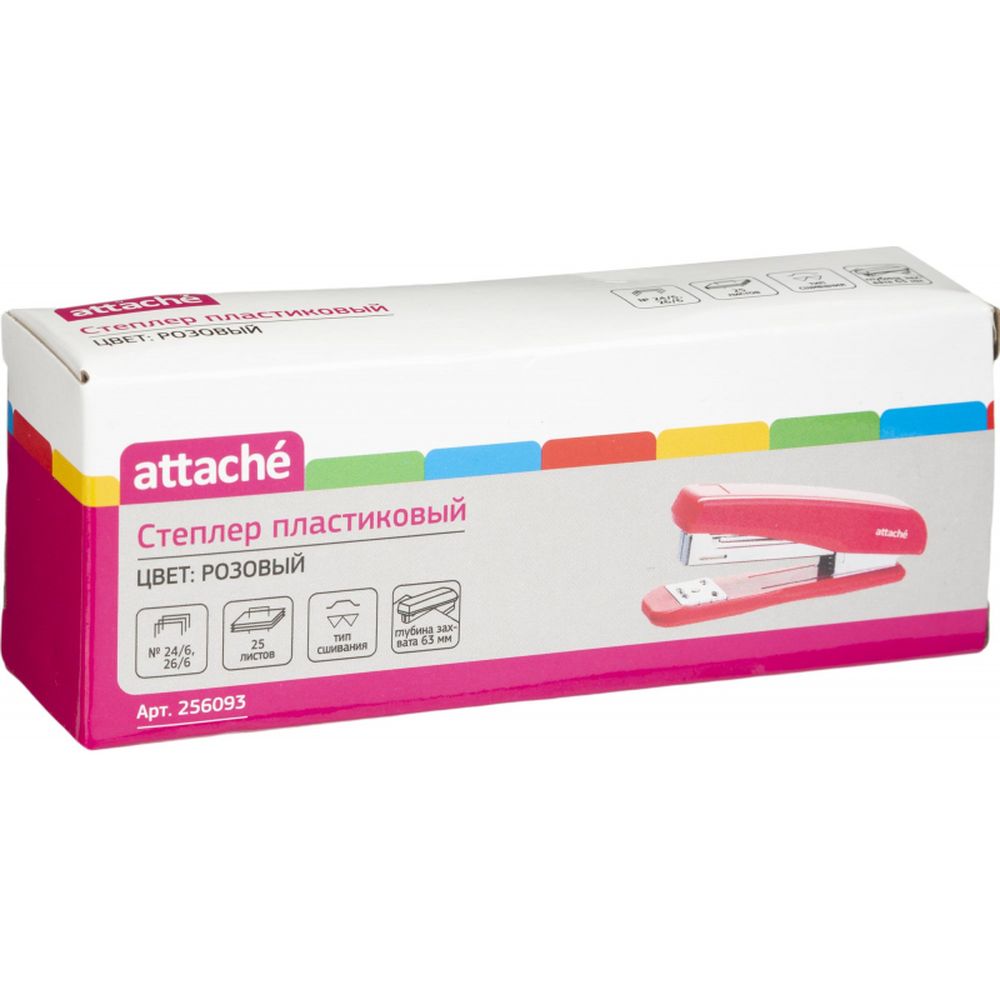 Степлер 25 листов ATTACHE 8215, N24/6&26/6, красный