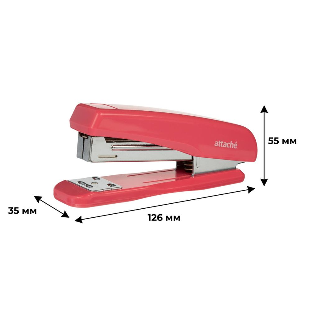 Степлер 25 листов ATTACHE 8215, N24/6&26/6, красный