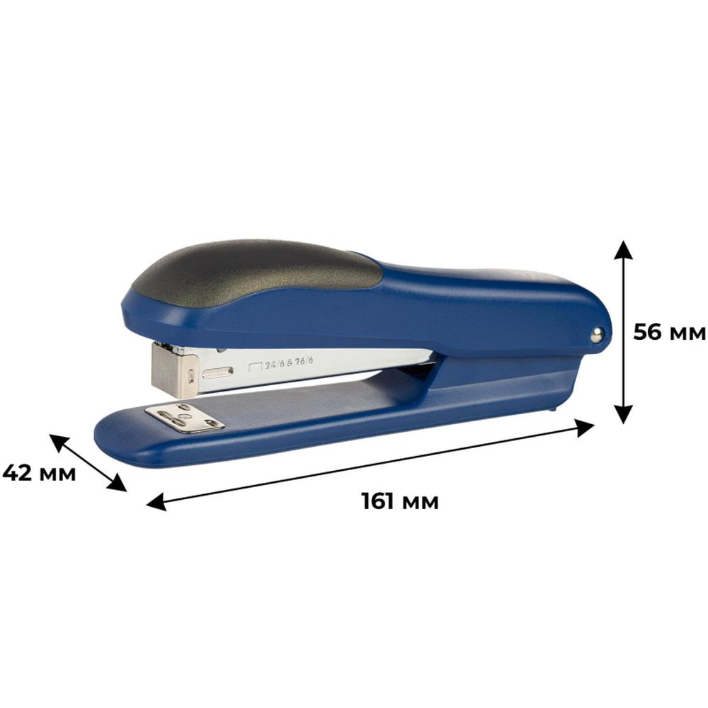 Степлер 25 листов SAX 49, 24/6, синий