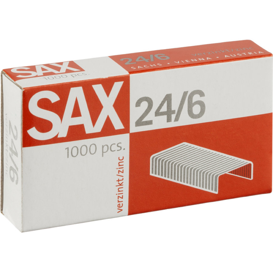 Скобы для степлера 24/6 SAX, 1000шт