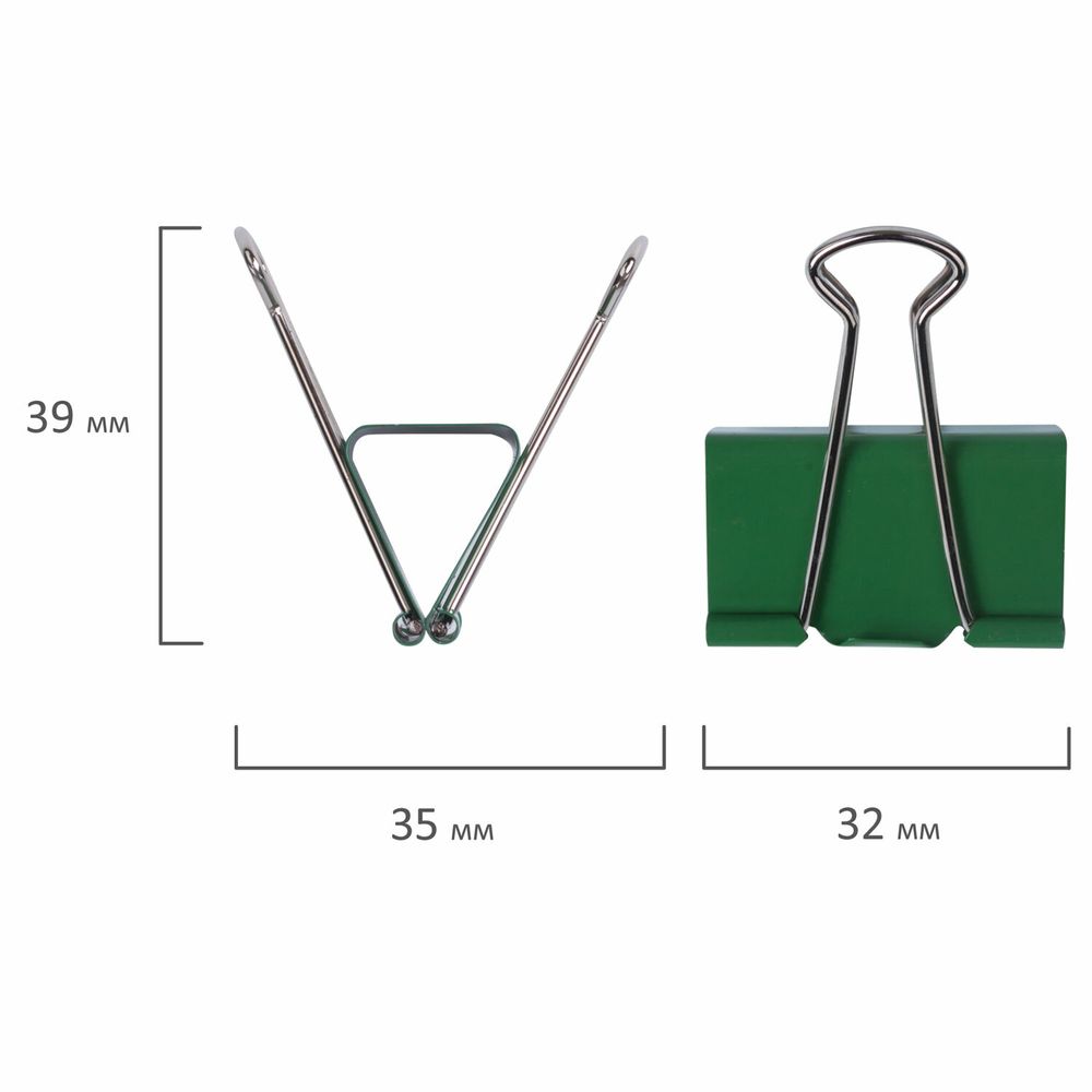 Зажимы для бумаг BRAUBERG, КОМПЛЕКТ 24 шт., 32 мм, на 140 листов, цветные, в пластиковом цилиндре