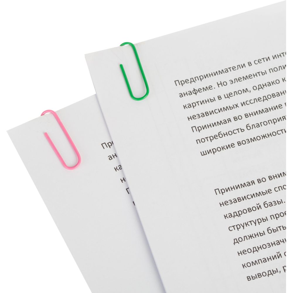 Скрепки 28 мм ATTACHE, цветные, 100шт/уп, короб с подвесом