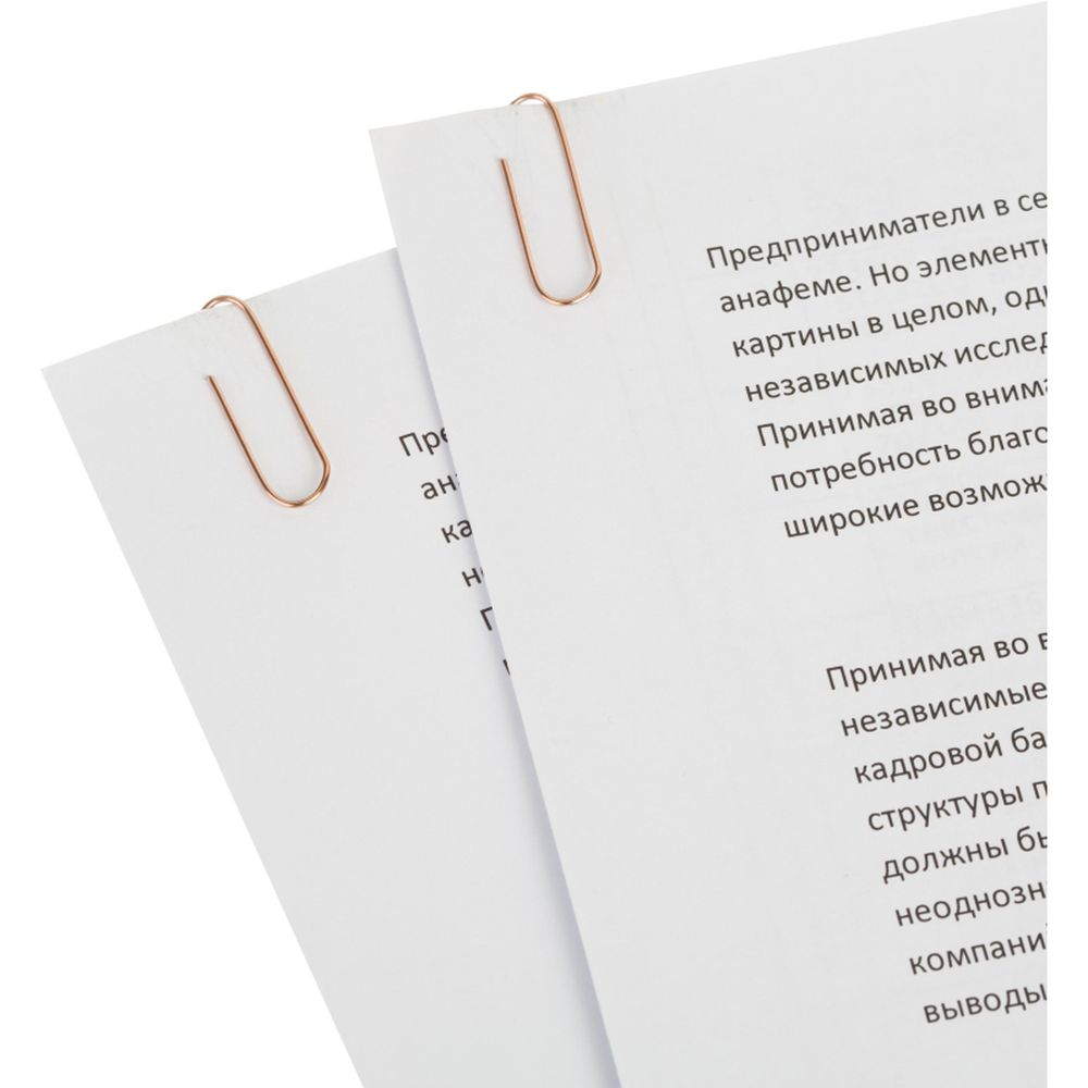 Скрепки 28 мм ICO, медь, 100шт/уп