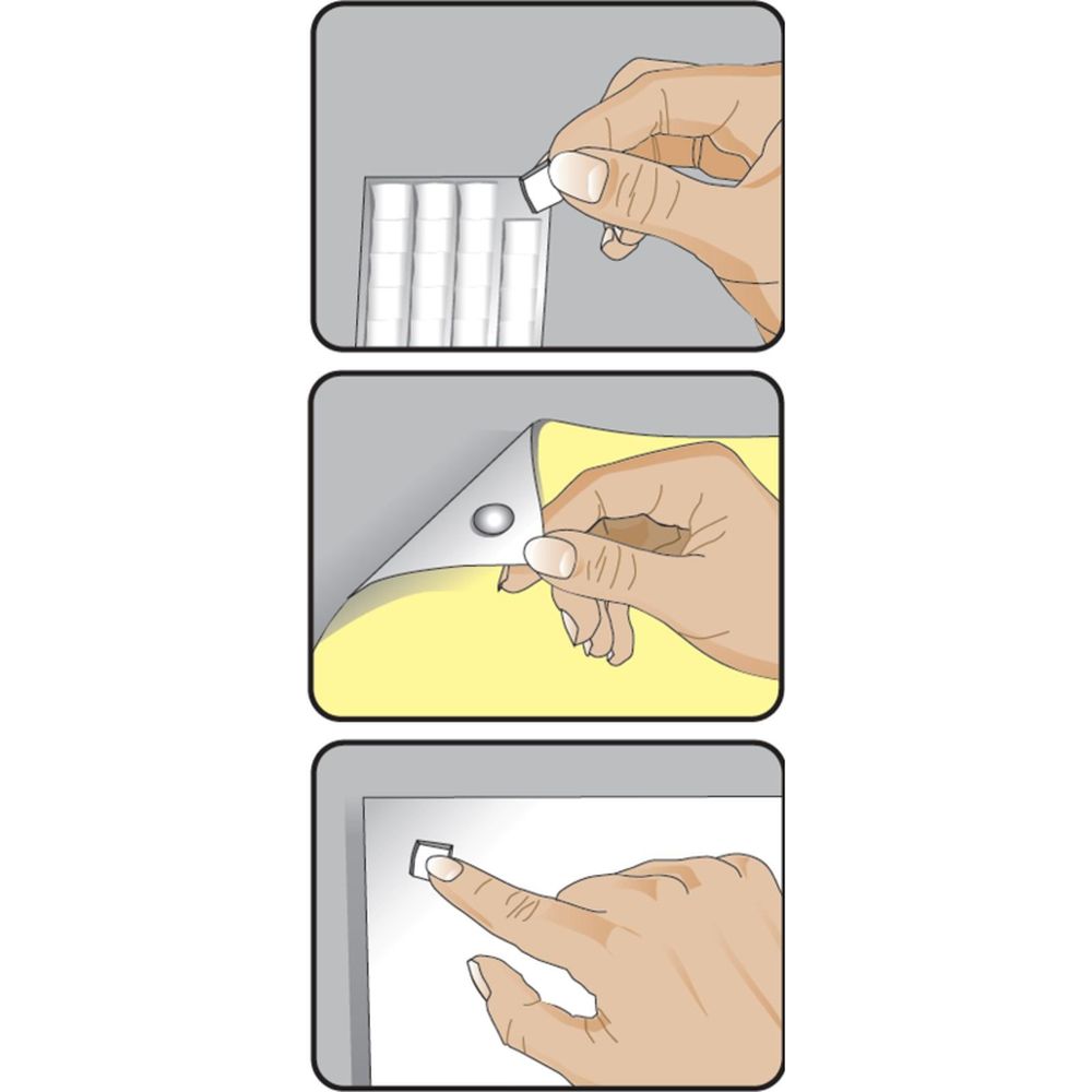 Масса клеящая Kores Gum Fix, 6 полосок по 14 шт.