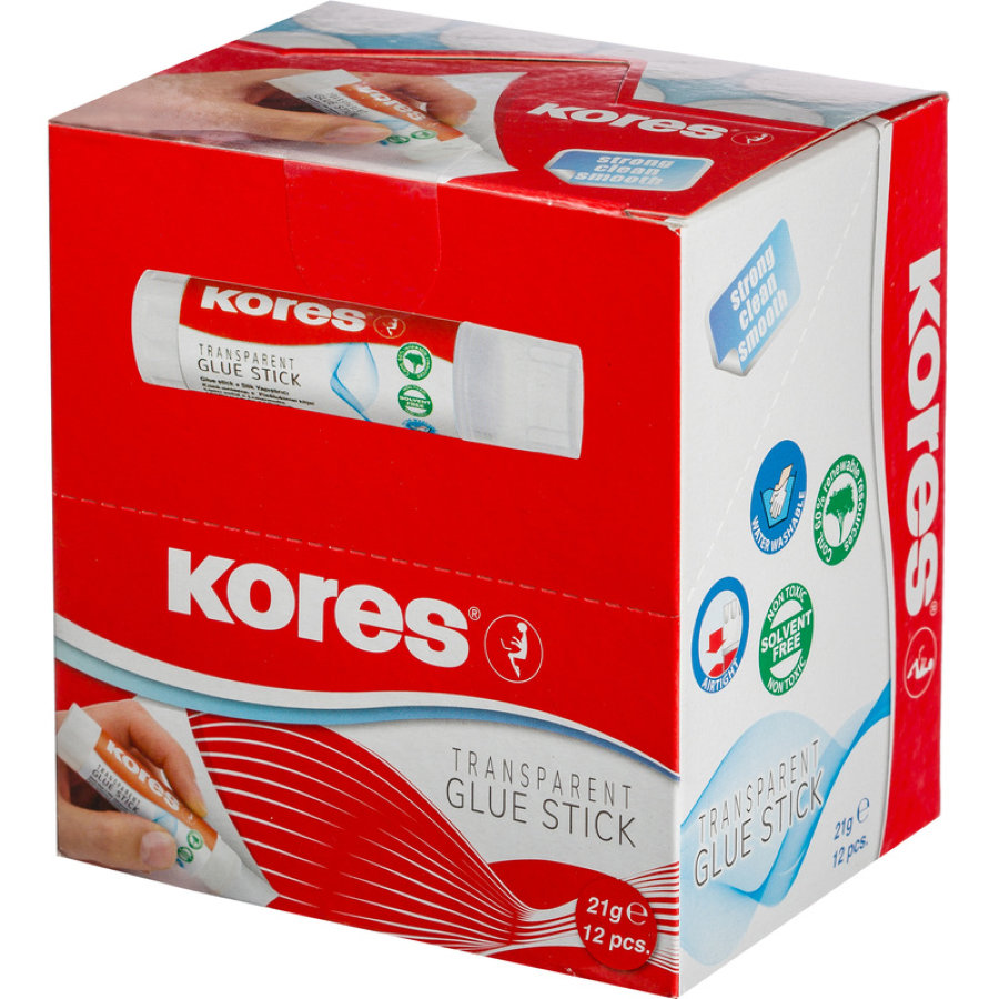 Клей-карандаш KORES 21г прозрачный '16204
