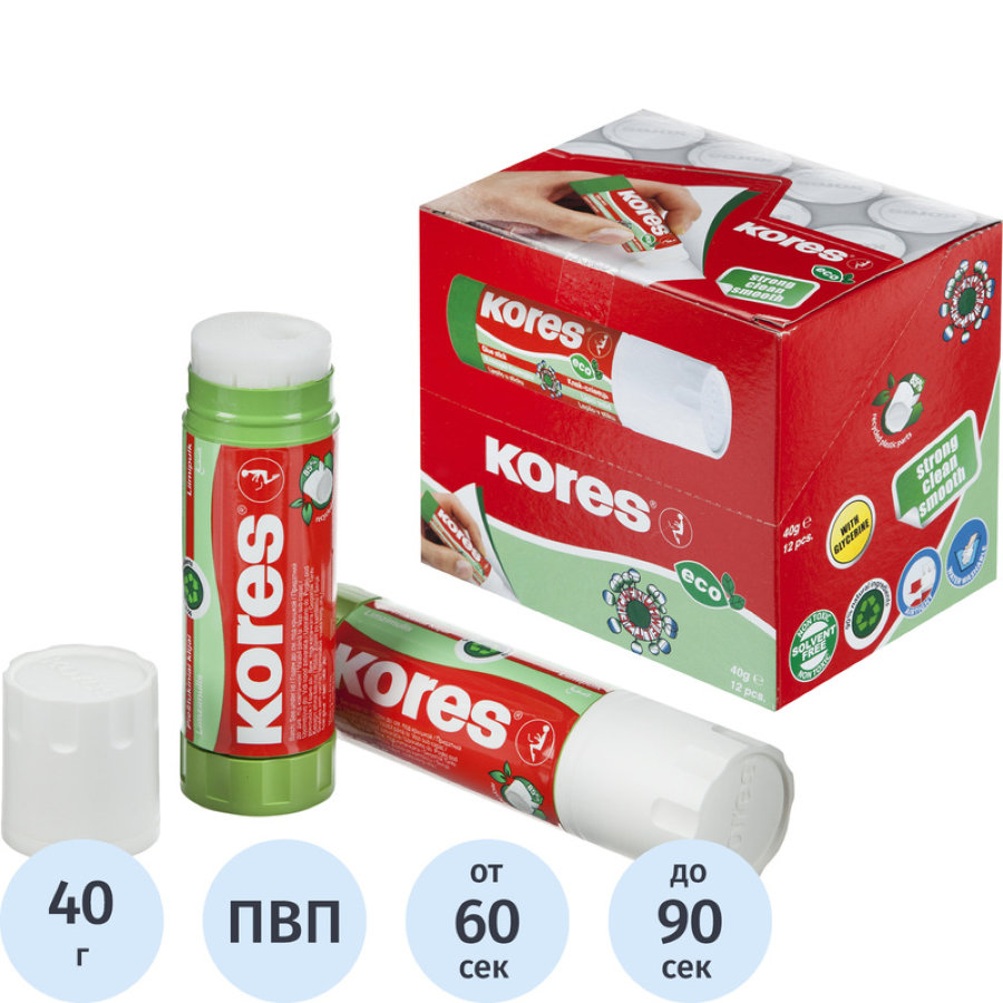 Клей-карандаш Kores Glue-eco 40 г 