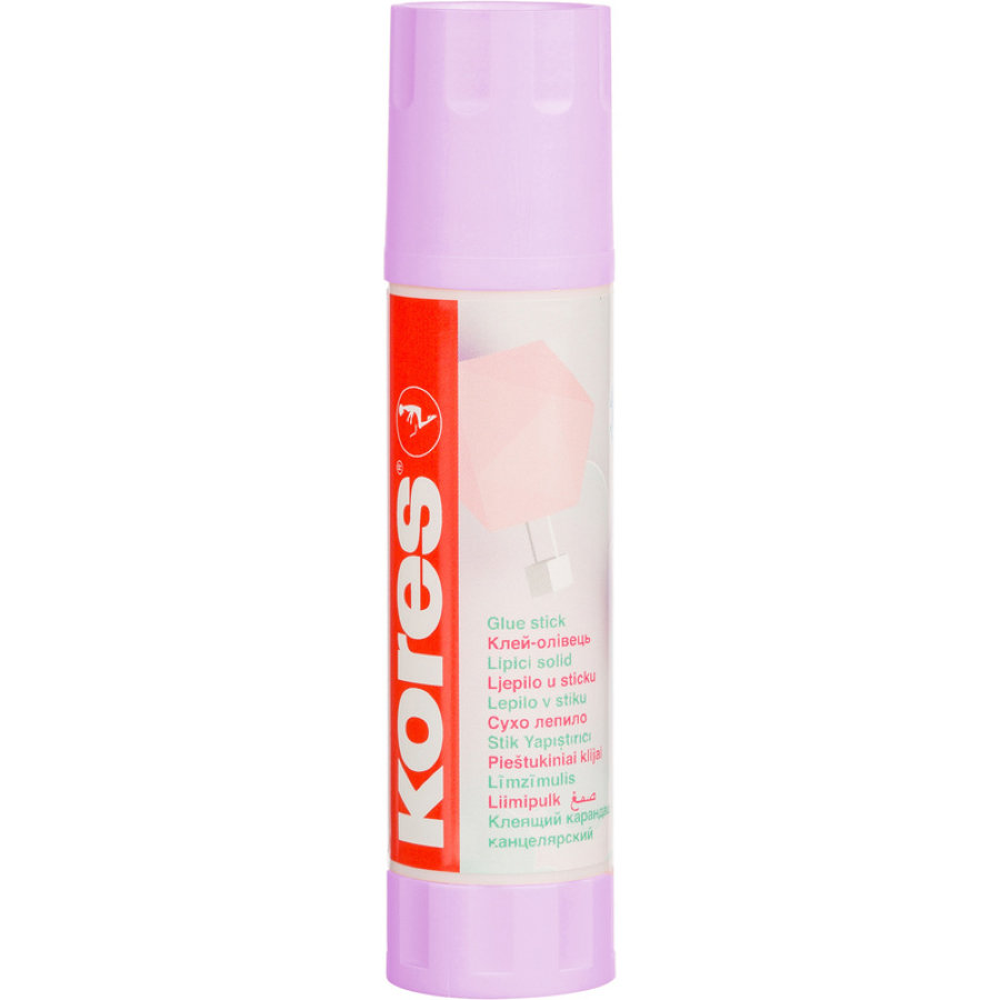 Клей-карандаш KORES 20гр Pastel, ассорти