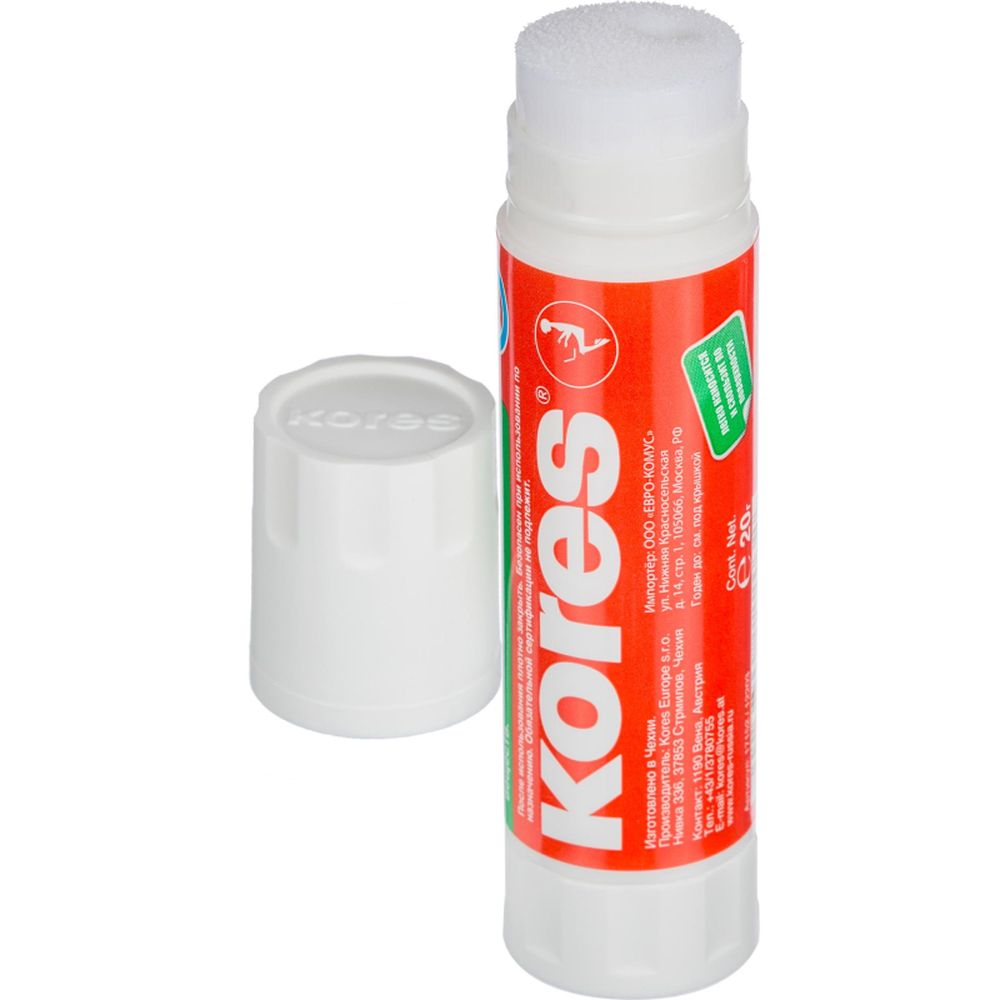 Клей-карандаш KORES 20гр, 4шт/уп