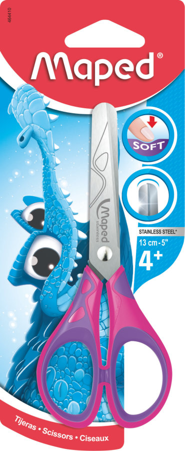Ножницы 13см MAPED ESSENTIALS SOFT, симметрия, с прорезиненными ручками