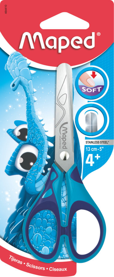 Ножницы 13см MAPED ESSENTIALS SOFT, симметрия, с прорезиненными ручками