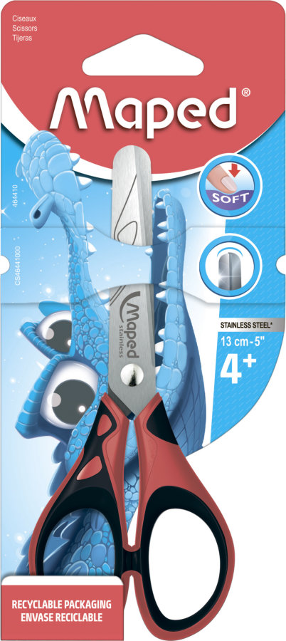 Ножницы 13см MAPED ESSENTIALS SOFT, симметрия, с прорезиненными ручками