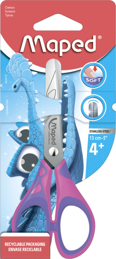 Ножницы 13см MAPED ESSENTIALS SOFT, симметрия, с прорезиненными ручками