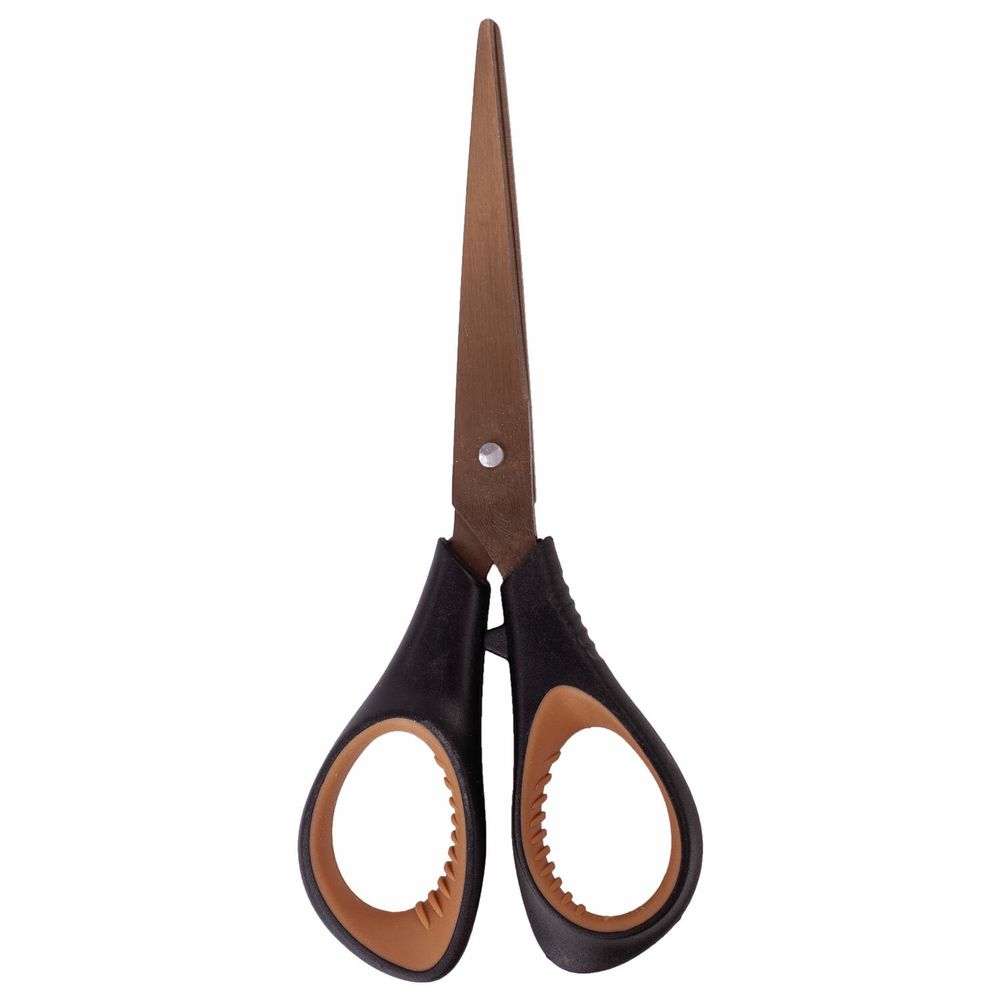 Ножницы BRAUBERG "Heavy Duty", 165 мм, суперпрочные, титановое покрытие, 2-х сторонняя заточка