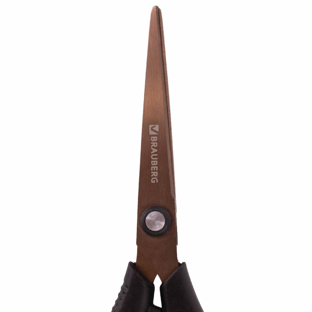 Ножницы BRAUBERG "Heavy Duty", 165 мм, суперпрочные, титановое покрытие, 2-х сторонняя заточка