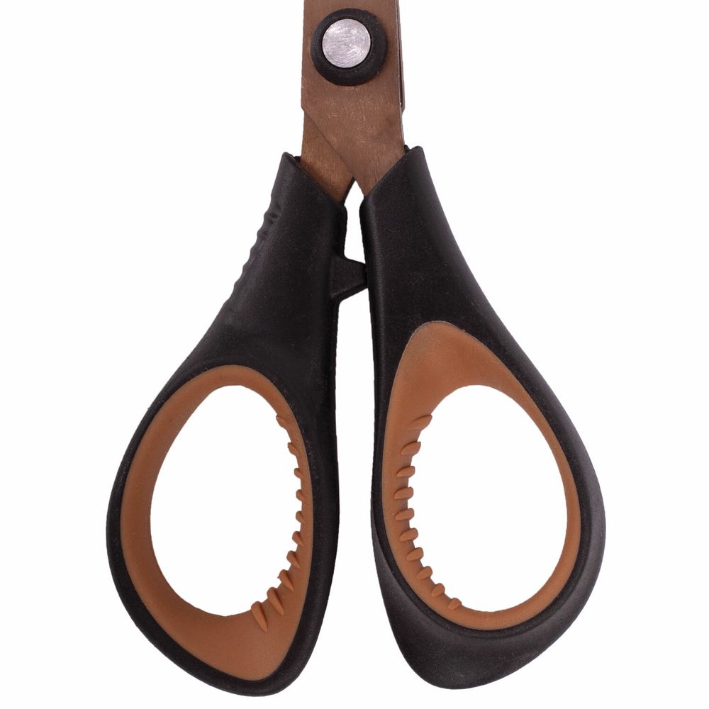 Ножницы BRAUBERG "Heavy Duty", 165 мм, суперпрочные, титановое покрытие, 2-х сторонняя заточка