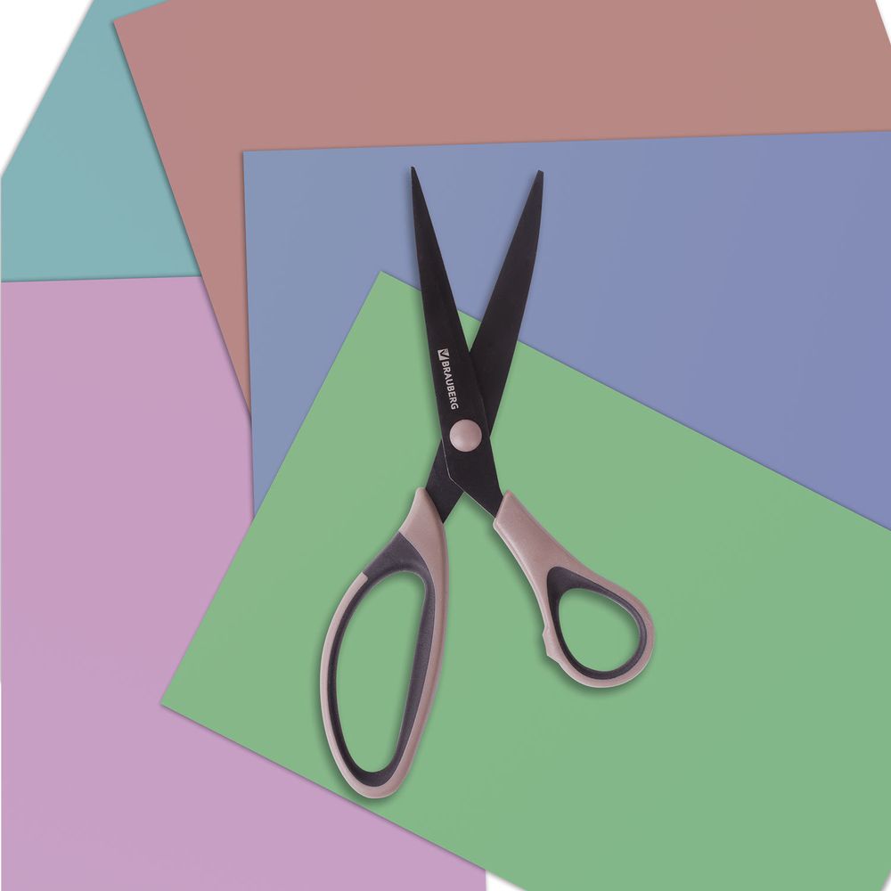 Ножницы BRAUBERG "Special" 216 мм, тефлоновое антискользящее покрытие, 2-х сторонняя заточка