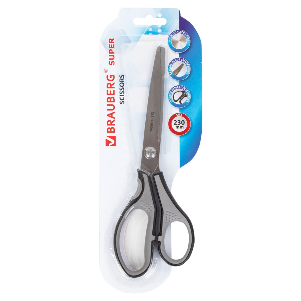 Ножницы BRAUBERG "SUPER", 230 мм