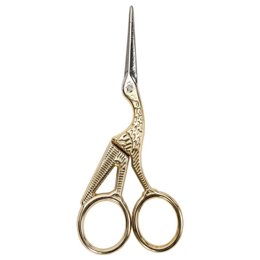 Ножницы для вышивания и рукоделия 120 мм, ЦАПЕЛЬКИ, золотистые, ОСТРОВ СОКРОВИЩ