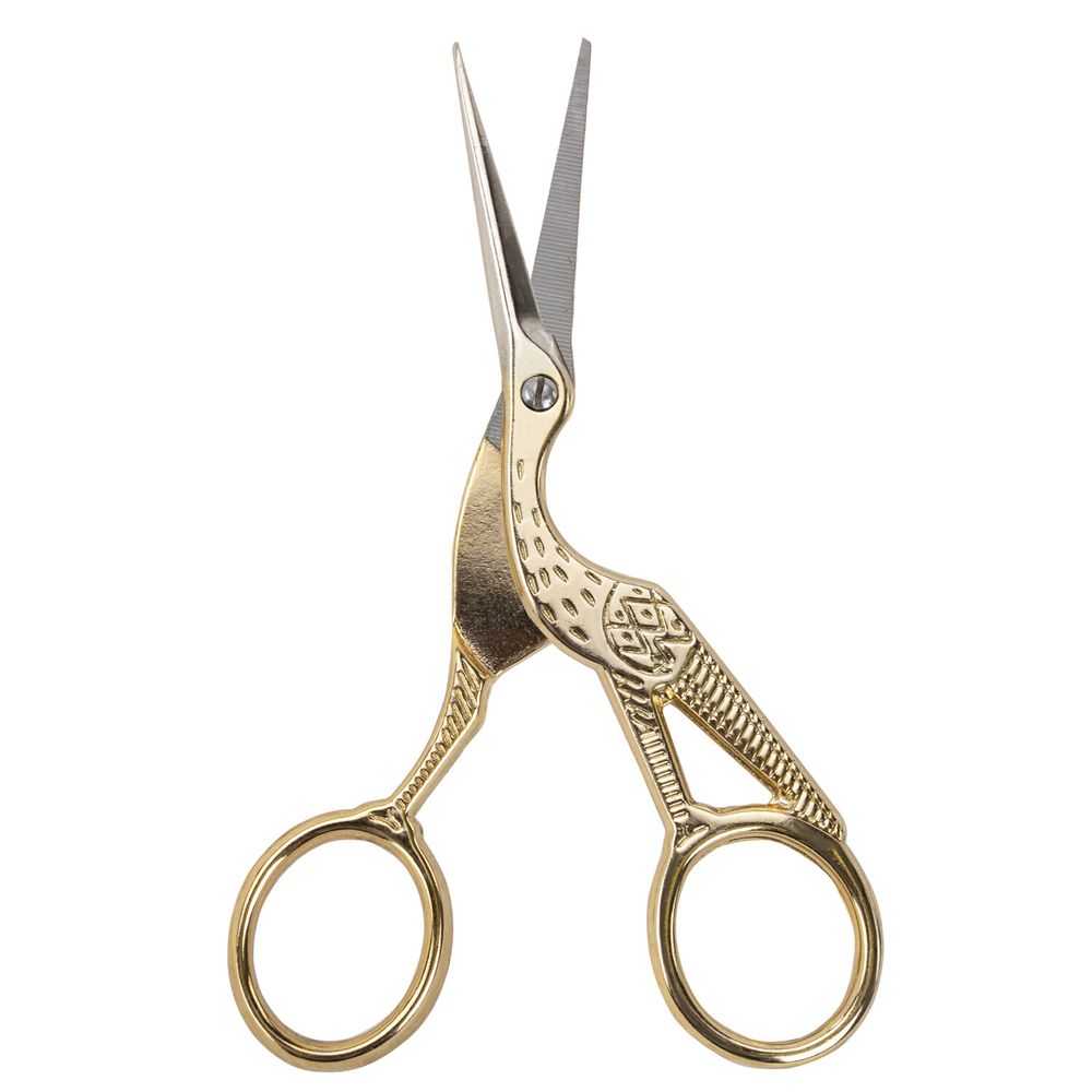 Ножницы для вышивания и рукоделия 120 мм, ЦАПЕЛЬКИ, золотистые, ОСТРОВ СОКРОВИЩ