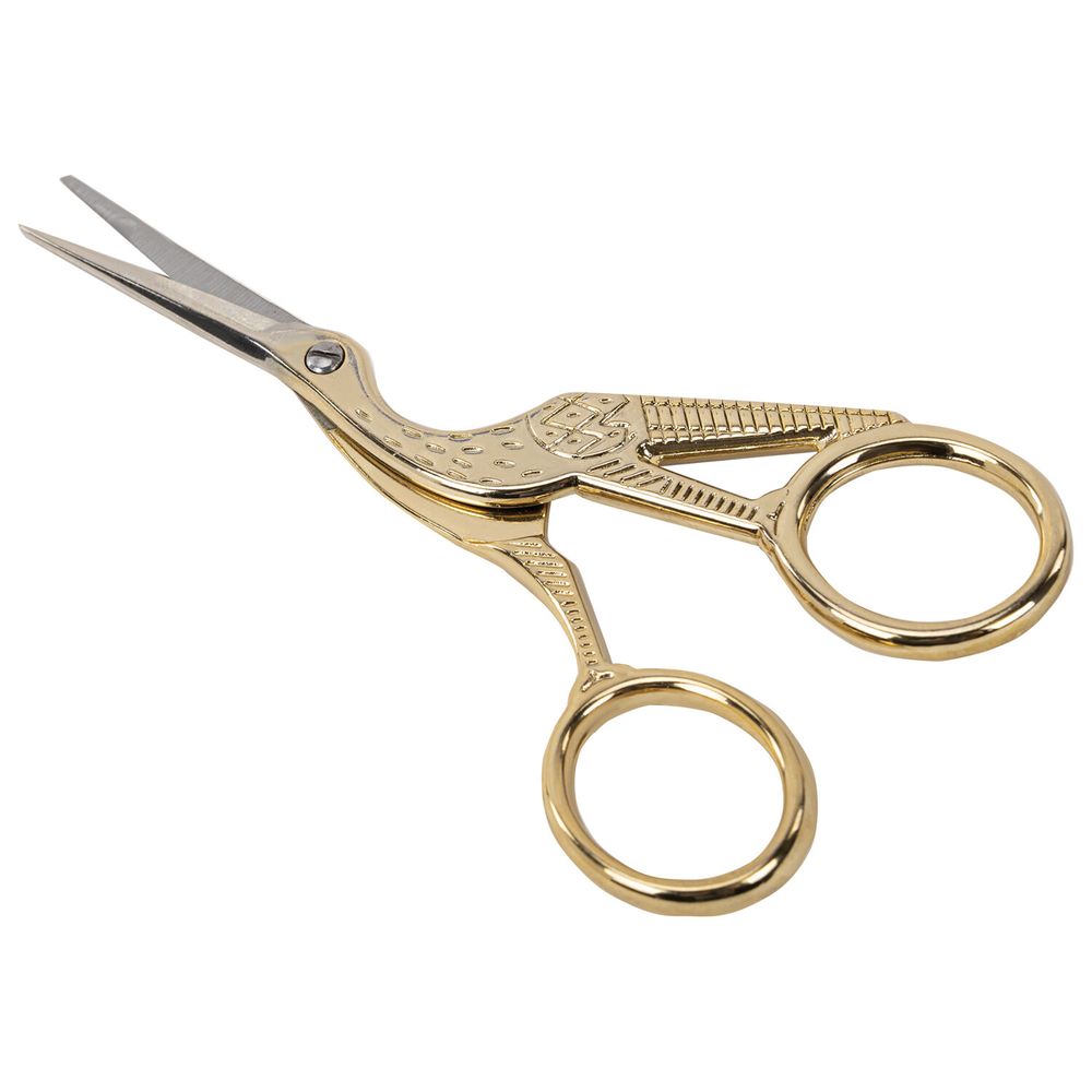 Ножницы для вышивания и рукоделия 120 мм, ЦАПЕЛЬКИ, золотистые, ОСТРОВ СОКРОВИЩ