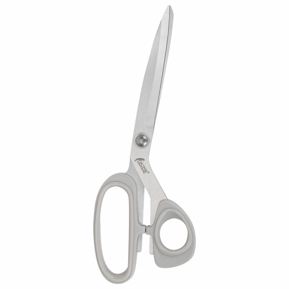 Ножницы портновские 255 мм, КЛАССИЧЕСКИЕ, серые, пластиковые ручки, ОСТРОВ СОКРОВИЩ