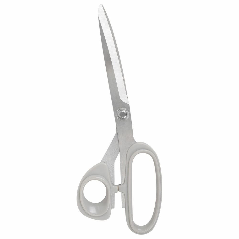 Ножницы портновские 255 мм, КЛАССИЧЕСКИЕ, серые, пластиковые ручки, ОСТРОВ СОКРОВИЩ