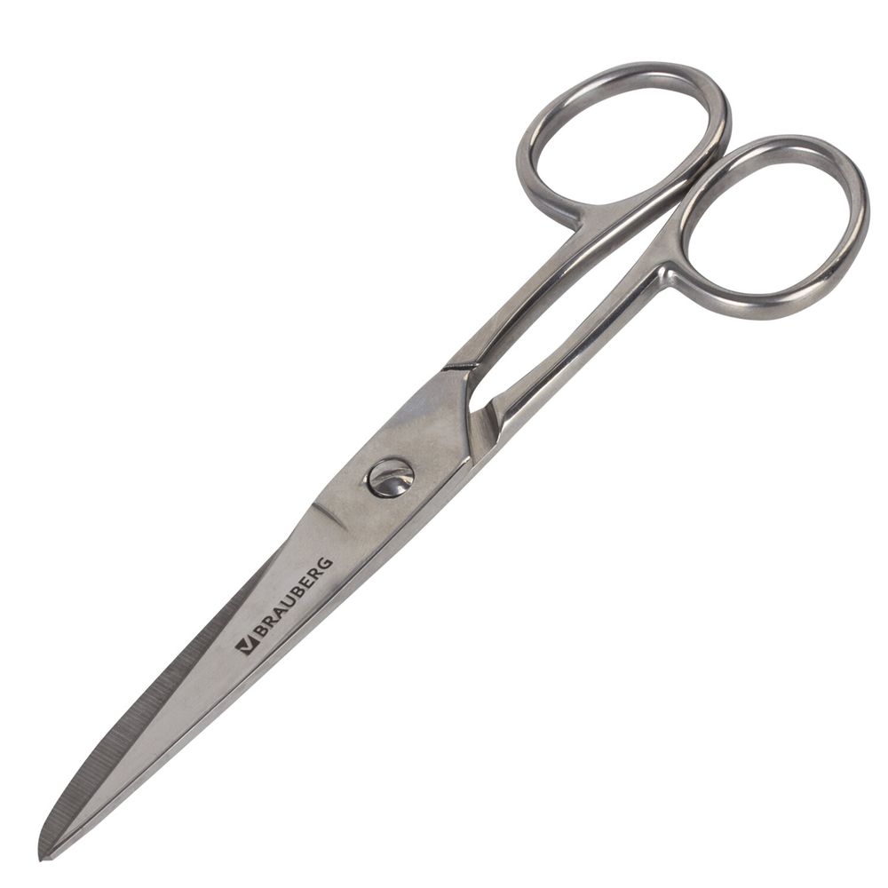 Ножницы цельнометаллические BRAUBERG "Professional", 175 мм, классической формы