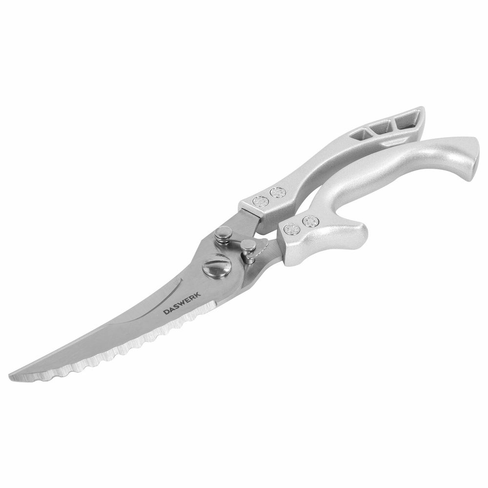 Ножницы-секатор кухонные DASWERK, 260 мм, фиксатор, зазубренные, металлические