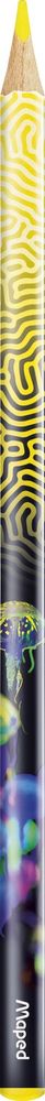 Цветные карандаши декорированные, MAPED DEEPSEA PARADISE, деревянные, треугольные, 12 цветов, в картонной коробке с подвесом