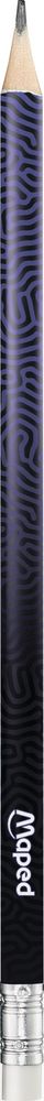 Карандаш чернографитный с ластиком, MAPED DEEPSEA PARADISE, пластиковый, HB, треугольный, декорированный, в картонной коробке с подвесом