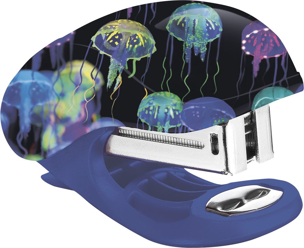 Степлер декорированный, MAPED DEEPSEA PARADISE MINI, для скоб 26/6 + 400 скоб в комплекте, встроенный дестеплер, в блистере