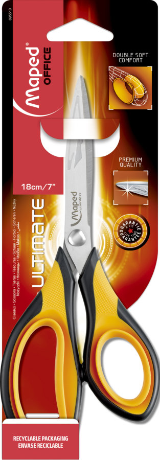 Ножницы Maped Ultimate, 18 см, асимметричные