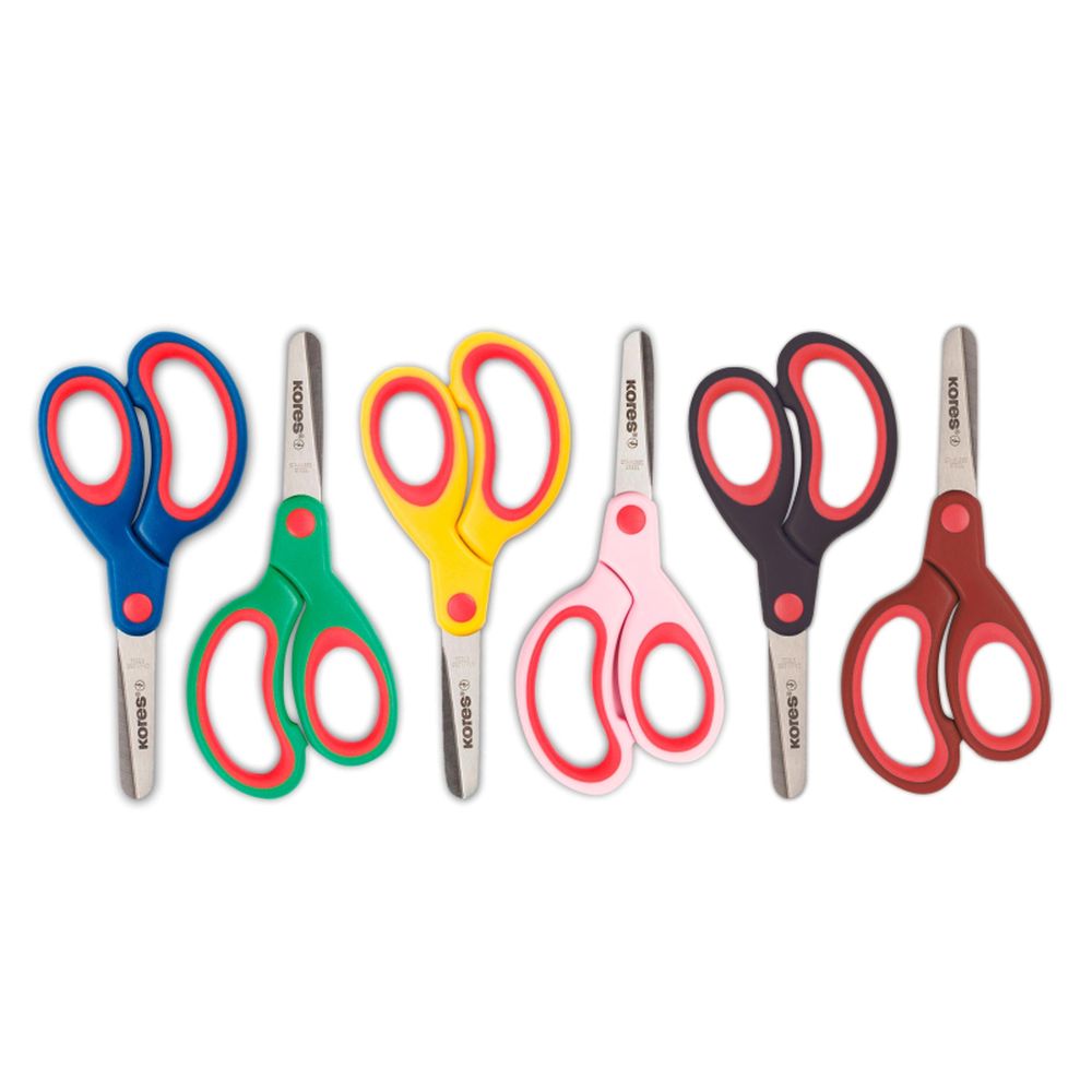 Ножницы 13 см Kores Softg, ассиметрия, блистер