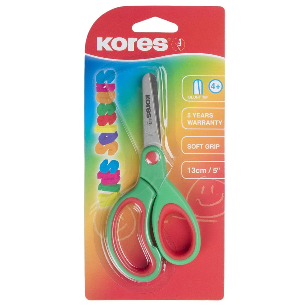Ножницы 13 см Kores Softg, ассиметрия, блистер