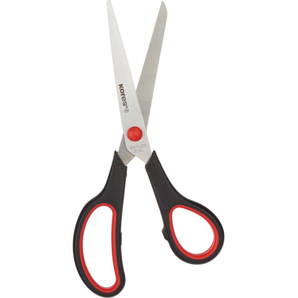 Ножницы 21 см KORES Softg, асимметрия, блистер
