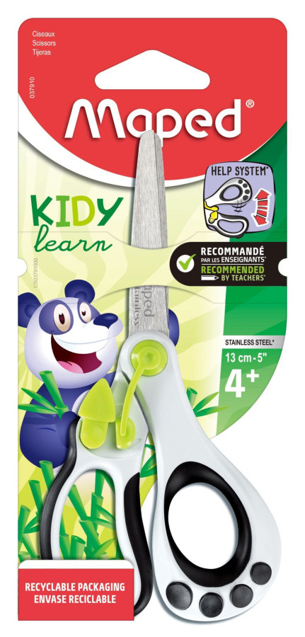 Ножницы 13 см MAPED KOOPY 3D, симметричные, ручка-панда, в блистере