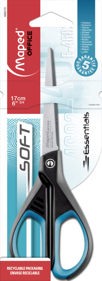 Ножницы 17 см MAPED ESSENTIALS SOFT, симметрия