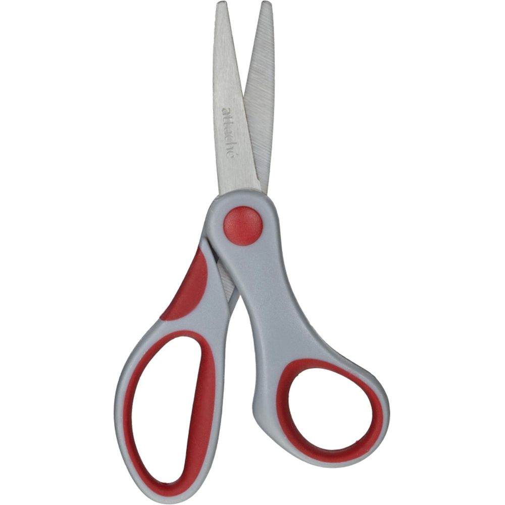 Ножницы 13 см ATTACHE, асимметрия, с прорезиненными ручками