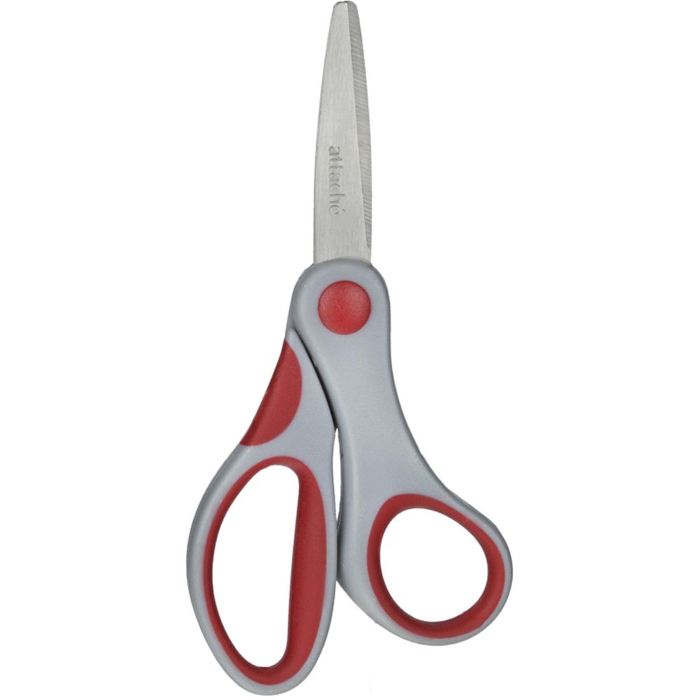 Ножницы 13 см ATTACHE, асимметрия, с прорезиненными ручками