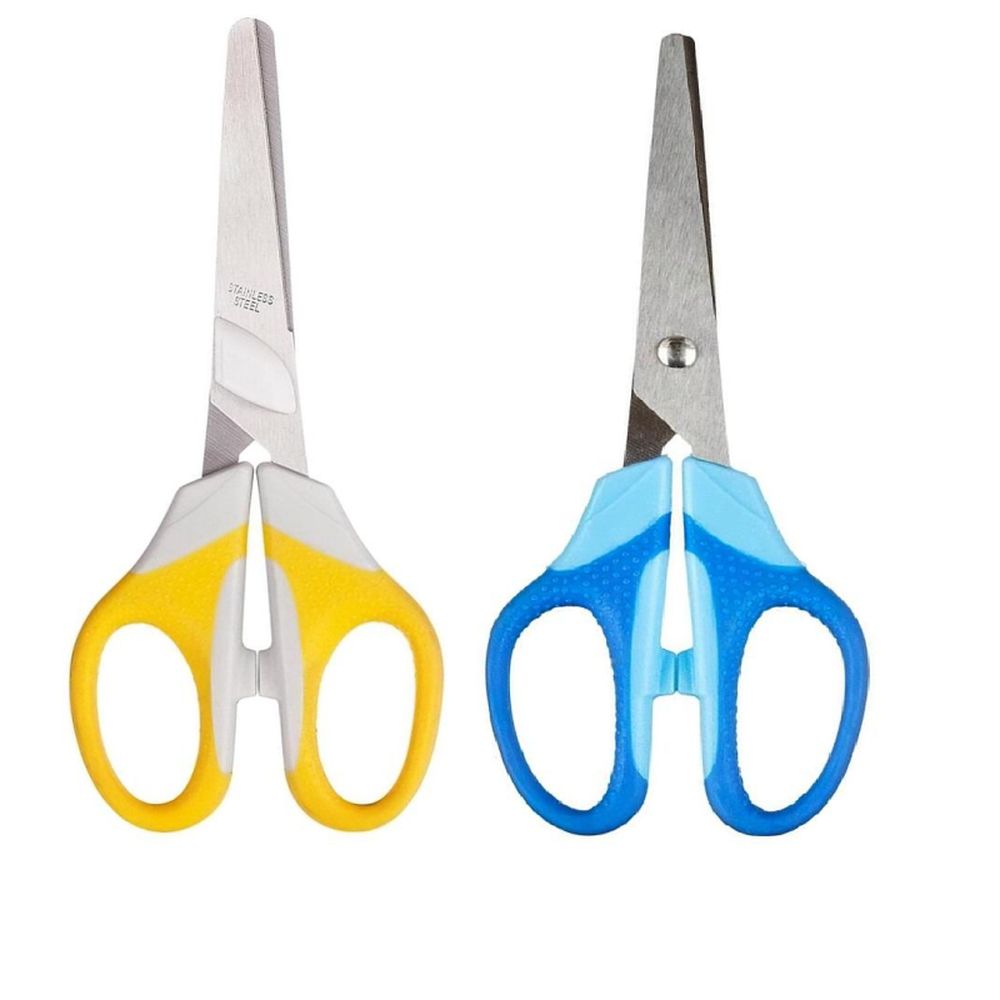 Ножницы 14 см ATTACHE Ergo&Soft, тупоконечные, симметрия, с прорезиненными ручками