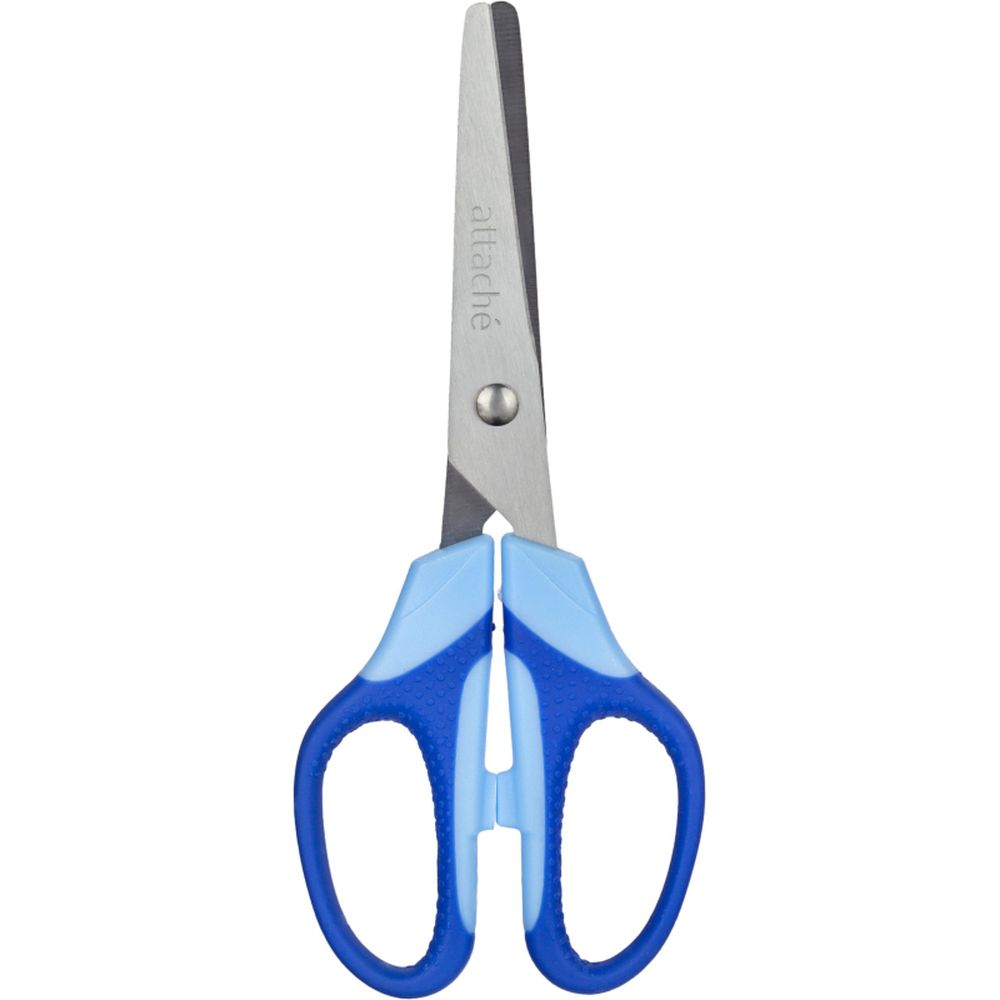 Ножницы 14 см ATTACHE Ergo&Soft, тупоконечные, симметрия, с прорезиненными ручками