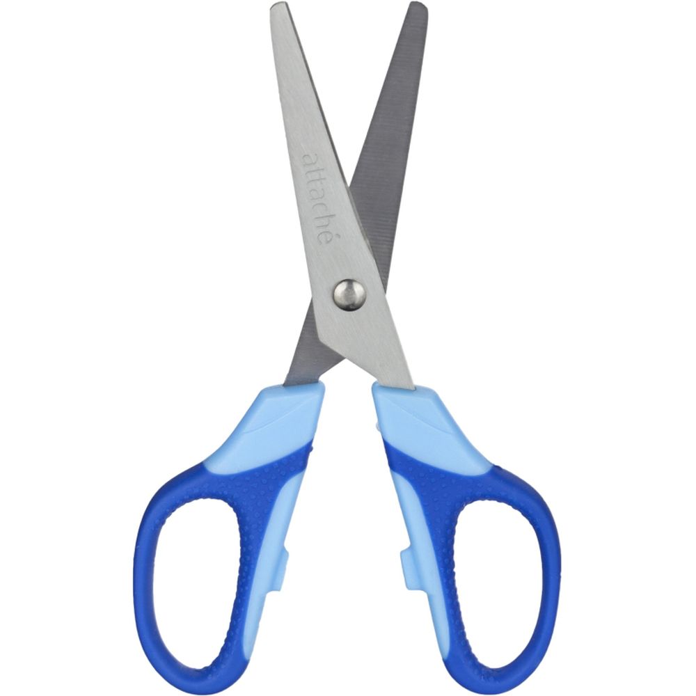 Ножницы 14 см ATTACHE Ergo&Soft, тупоконечные, симметрия, с прорезиненными ручками