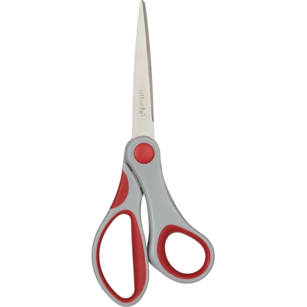 Ножницы 18см ATTACHE '0410535, асимметрия, с прорезиненными ручками